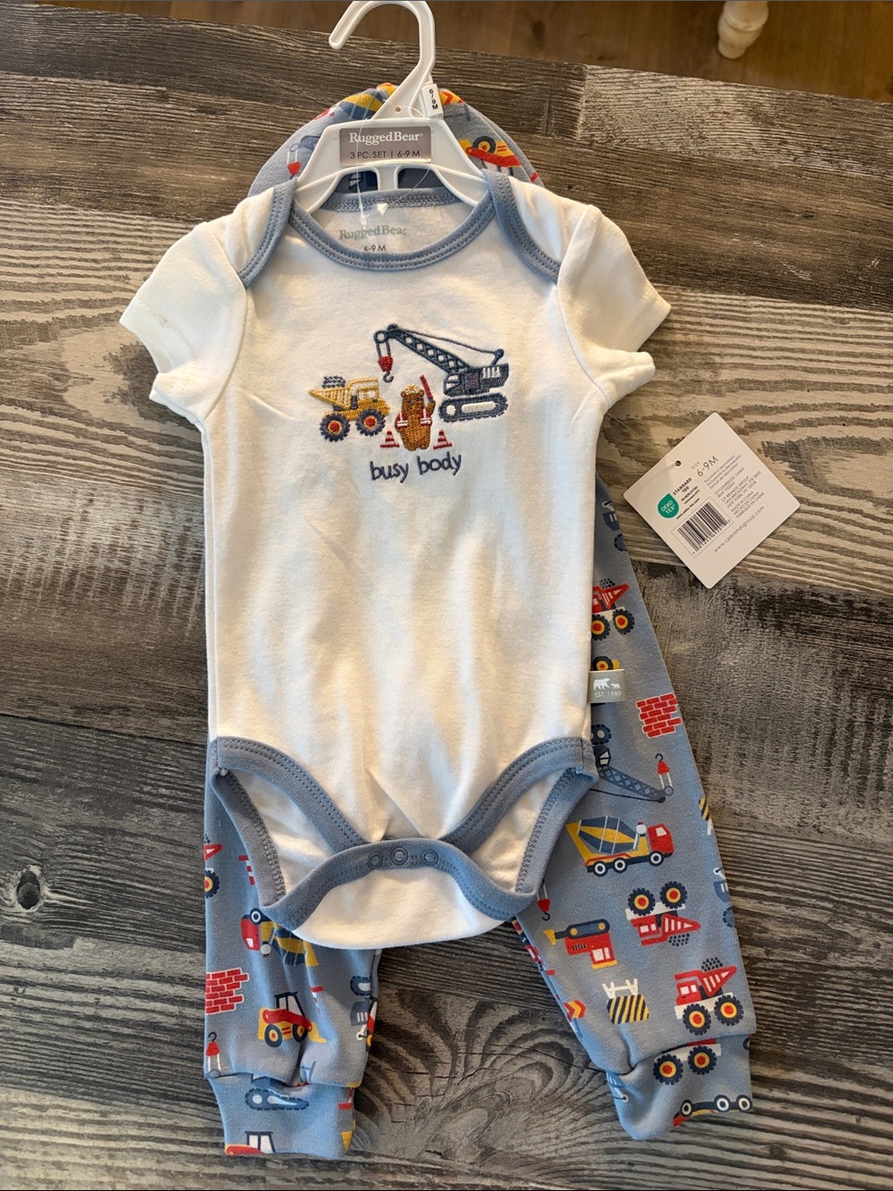 Blue "Busy Body" Construction Three Piece Set for Kids